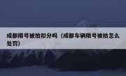 成都限号被拍扣分吗（成都车辆限号被拍怎么处罚）