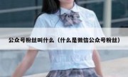 公众号粉丝叫什么（什么是微信公众号粉丝）