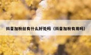抖音加粉丝有什么好处吗（抖音加粉有用吗）