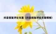 抖音回复评论文案（抖音回复评论文案模板）