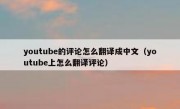 youtube的评论怎么翻译成中文（youtube上怎么翻译评论）