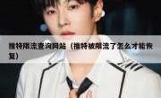 推特限流查询网站（推特被限流了怎么才能恢复）