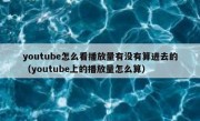youtube怎么看播放量有没有算进去的（youtube上的播放量怎么算）