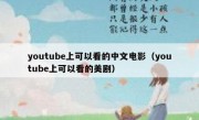 youtube上可以看的中文电影（youtube上可以看的美剧）