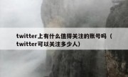twitter上有什么值得关注的账号吗（twitter可以关注多少人）