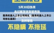服务机器人上市公司排名（服务机器人上市公司排名最新）