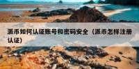 派币如何认证账号和密码安全（派币怎样注册认证）