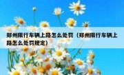 郑州限行车辆上路怎么处罚（郑州限行车辆上路怎么处罚规定）
