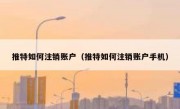 推特如何注销账户（推特如何注销账户手机）