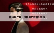 推特用户数（推特用户数量2022）