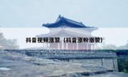 抖音视频涨赞（抖音涨粉涨赞）