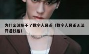 为什么注册不了数字人民币（数字人民币无法开通钱包）