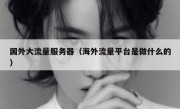 国外大流量服务器（海外流量平台是做什么的）