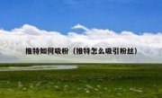 推特如何吸粉（推特怎么吸引粉丝）
