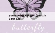 youtube数据如何查询（youtube要怎么看）