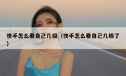 快手怎么看自己几级（快手怎么看自己几级了）