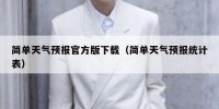 简单天气预报官方版下载（简单天气预报统计表）