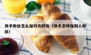 快手粉丝怎么加对方好友（快手怎样加别人粉丝）