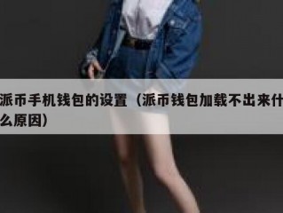 派币手机钱包的设置（派币钱包加载不出来什么原因）