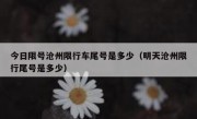 今日限号沧州限行车尾号是多少（明天沧州限行尾号是多少）