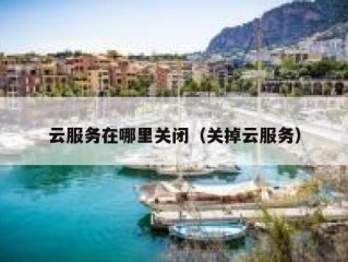 云服务在哪里关闭（关掉云服务）
