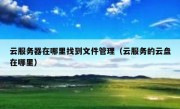 云服务器在哪里找到文件管理（云服务的云盘在哪里）
