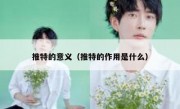推特的意义（推特的作用是什么）