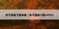 天气预报下载苹果（天气预报下载OPPO）
