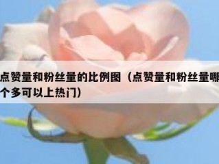 点赞量和粉丝量的比例图（点赞量和粉丝量哪个多可以上热门）