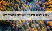 快手评论优质短句暖心（快手评论短句子暖心）