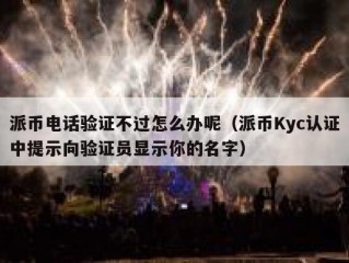 派币电话验证不过怎么办呢（派币Kyc认证中提示向验证员显示你的名字）