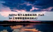 twitter有什么值得关注的（twitter上有哪些值得关注的人）