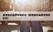 服务器的品牌有哪些好（服务器的品牌有哪些好的）