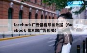 facebook广告都看那些数据（facebook 像素跟广告相关）