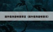 国外服务器哪里便宜（国外服务器哪里买）