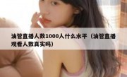 油管直播人数1000人什么水平（油管直播观看人数真实吗）