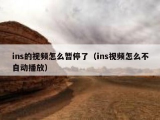 ins的视频怎么暂停了（ins视频怎么不自动播放）
