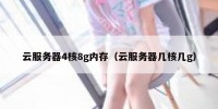 云服务器4核8g内存（云服务器几核几g）