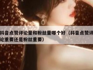 抖音点赞评论量和粉丝量哪个好（抖音点赞评论重要还是粉丝重要）