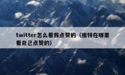 twitter怎么看我点赞的（推特在哪里看自己点赞的）