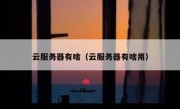 云服务器有啥（云服务器有啥用）