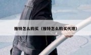 推特怎么购买（推特怎么购买代理）