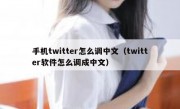 手机twitter怎么调中文（twitter软件怎么调成中文）