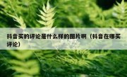 抖音买的评论是什么样的图片啊（抖音在哪买评论）