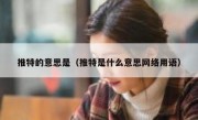 推特的意思是（推特是什么意思网络用语）