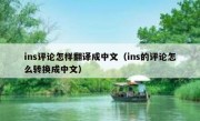 ins评论怎样翻译成中文（ins的评论怎么转换成中文）