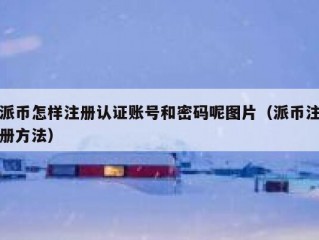 派币怎样注册认证账号和密码呢图片（派币注册方法）