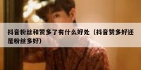 抖音粉丝和赞多了有什么好处（抖音赞多好还是粉丝多好）