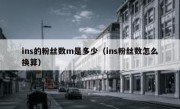 ins的粉丝数m是多少（ins粉丝数怎么换算）