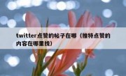 twitter点赞的帖子在哪（推特点赞的内容在哪里找）